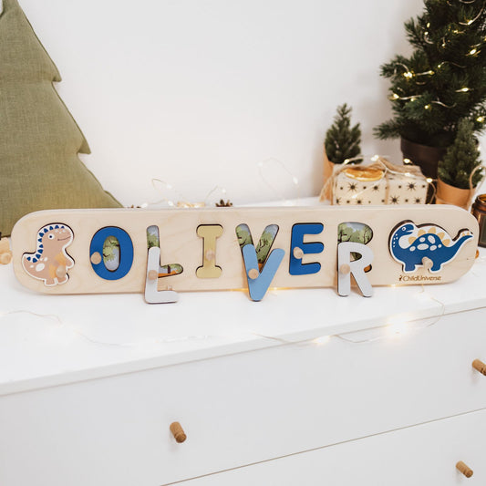 Junge Dinosaurier Namenspuzzle