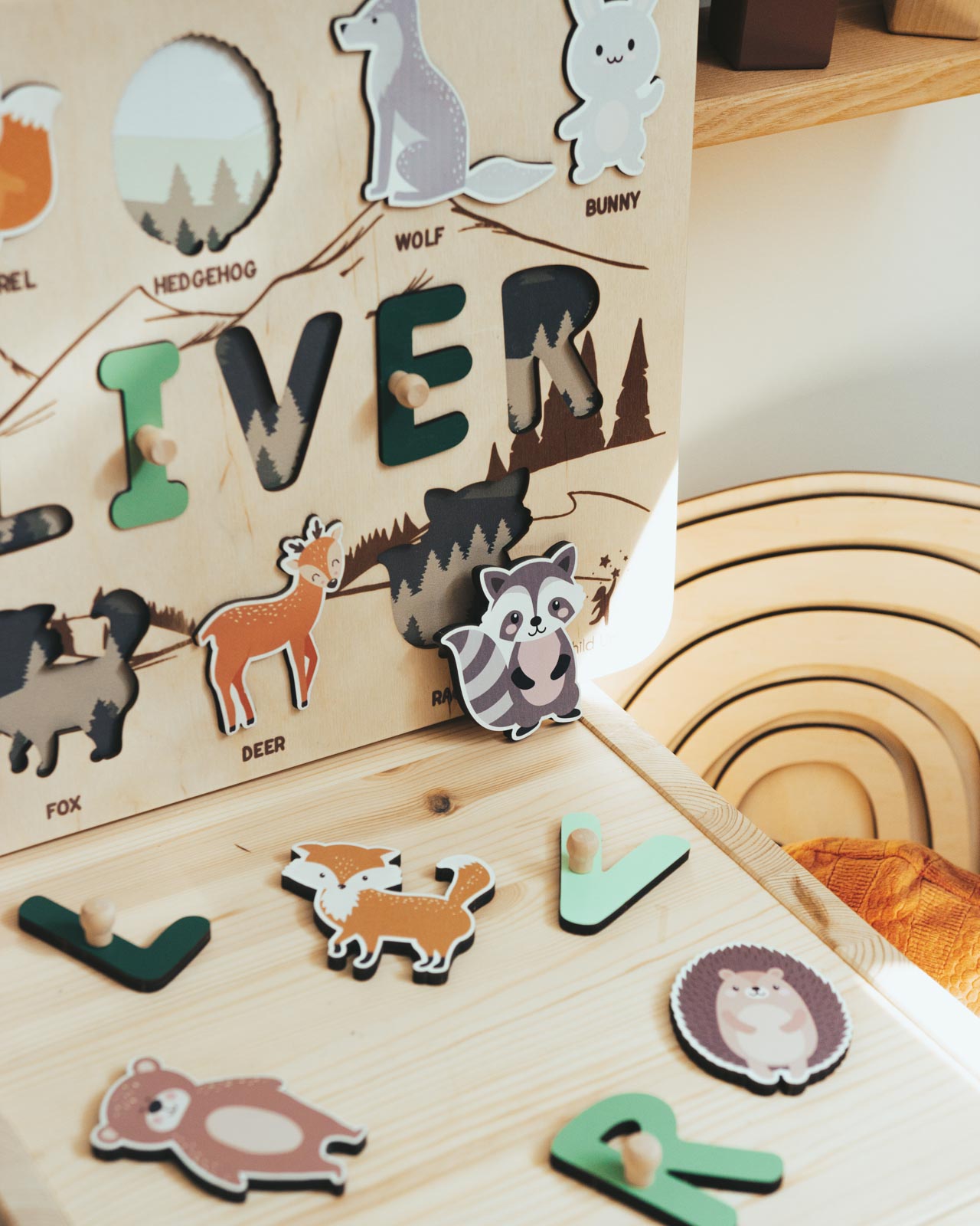 Wald Namen Puzzle