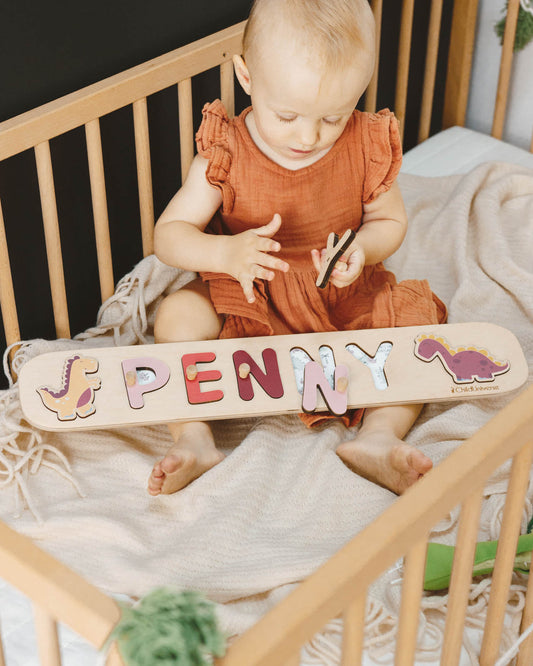 Mädchen Dinosaurier Name Puzzle