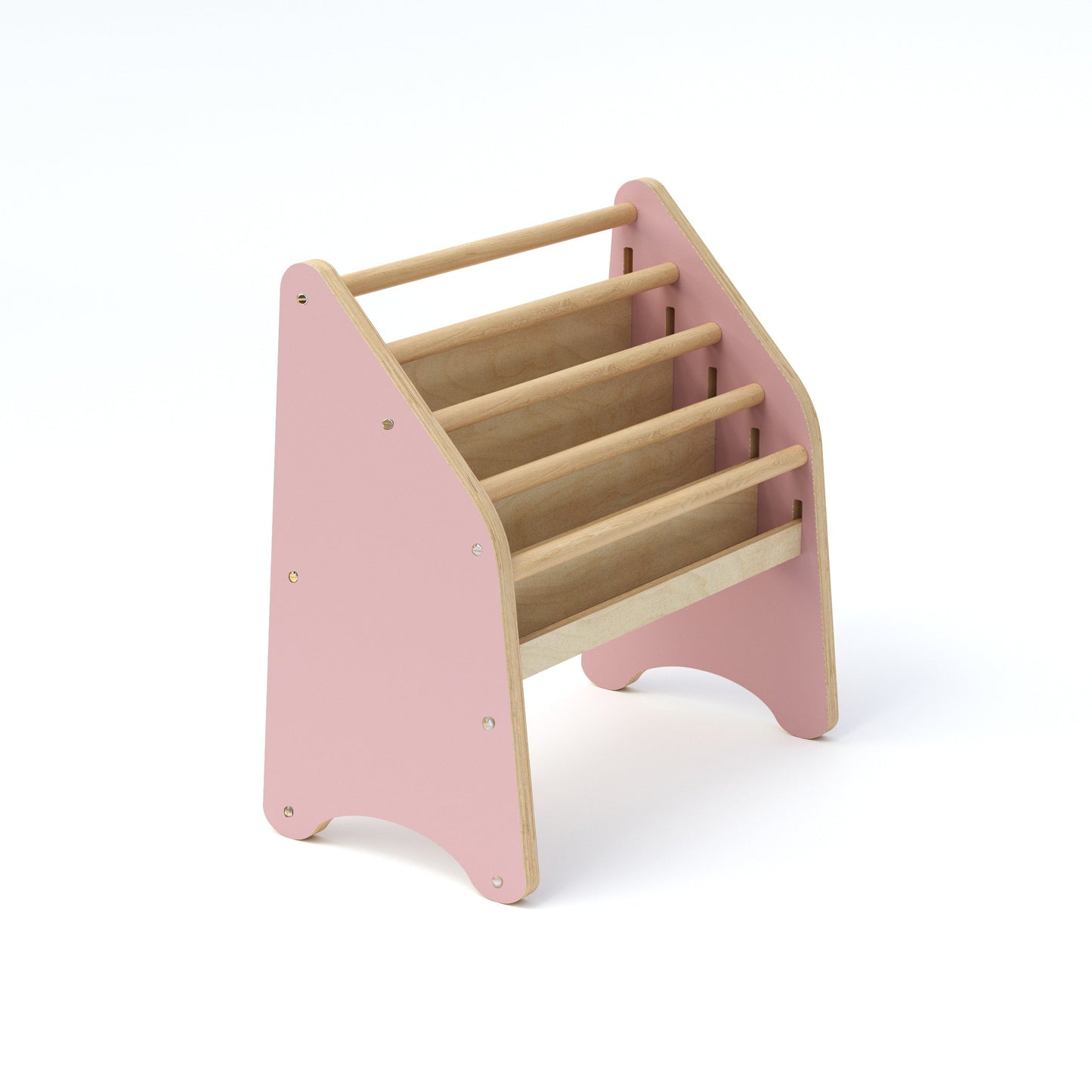 Holz Montessori Bücherregal Rosa