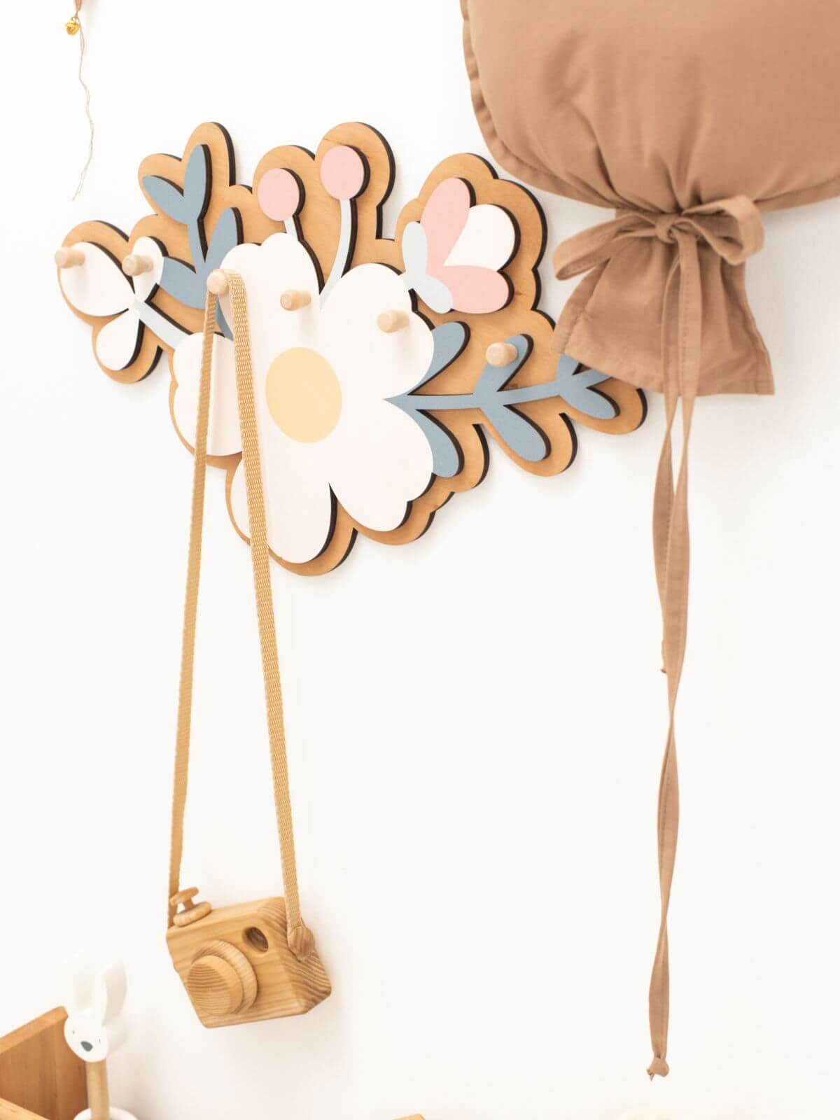 Blumen Kinderzimmer Wandhaken