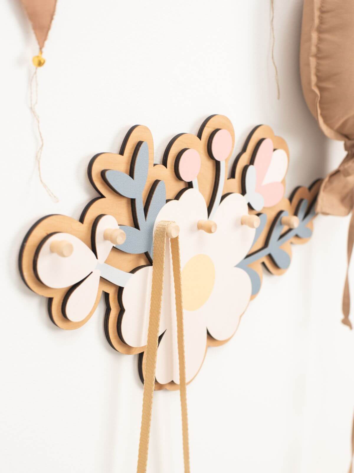 Blumen Kinderzimmer Wandhaken